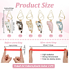 24Pcs 2 Styles Silicone Bands Bookmark & Alloy Cat Paper Clips Sets AJEW-DR00015-2