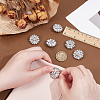 6Pcs 1-Hole Zinc Alloy Shank Buttons BUTT-PH0001-52G-03-3