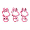 Spray Painted Eco-Friendly Alloy Swivel Snap Hooks Clasps PALLOY-T080-12J-NR-1
