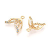 Brass Micro Pave Cubic Zirconia Pendants KK-N261-101G-2