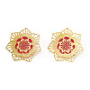 304 Stainless Steel Enamel Stud Earrings WGBC617-02-3