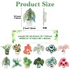 24Pcs 12 Styles Plant Acrylic Lapel Pin Brooch Pin JEWB-CJ0003-38-2