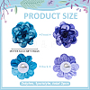 2Pcs 2 Colors Polyester Camellia Brooches JEWB-FG0001-64C-2