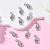 SHEGRACE Brass Micro Pave Clear Cubic Zirconia Connector Charms XGRQ3D318-509P-4