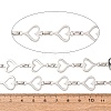 304 Stainless Steel Heart Link Chains SA-CBAE0F2-04P-2