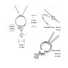 SHEGRACE Rhodium Plated 925 Sterling Silver Pendant Necklaces JN810A-6