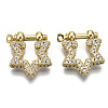 Brass Micro Pave Clear Cubic Zirconia D-Ring Anchor Shackle Clasps ZIRC-S066-049-NF-1