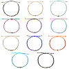 Bohemian Glass Seed Beaded Braided Bead Bracelets EZ3029-1-1