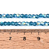 AB Color Plated Transparent Glass Beads Strands GLAA-G127-01O-2
