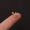 316L Surgical Stainless Steel Micro Pave Clear Cubic Zirconia Cartilage Earrings WG3A850-16-1