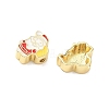 Christmas Brass Enamel Beads KK-I474-G10-2