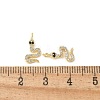 Brass Micro Pave Clear Cubic Zirconia Pendants KK-Q031-41G-01-3