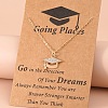 Graduation Theme Alloy Crystal Rhinestone Pendant Necklaces FS-WG07ADB-01-1