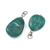 Natural Amazonite Pendants PALLOY-JF05881-02-2