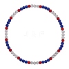 Polymer Clay Rhinestone Round Beaded Necklaces NJEW-SW00049-02-1