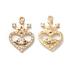 Rack Plating Alloy Crystal Rhinestone Pendants RB-L036-VF909-2-1