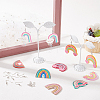 SUNNYCLUE 16Pcs 8 Styles Rainbow Acrylic Charm Dangle Earring Making Kits DIY-SC0021-37-4