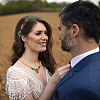 Rhinestone Olive Leaf Dangle Stud Earrings & Pendant Necklace & Bridal Headband SJEW-CA0001-01-6