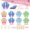 Butterfly Wing Earring Making Kit DIY-TA0005-11-3