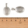 Floral Embossed Brass Locket Pendants KK-CBA7157-04P-2