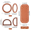 WADORN 6Pcs PU Leather Knitting Crochet Bags Nail Bottom Shaper Pad DIY-WR0001-07-4