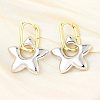 Star Brass Hoop Earrings for Women EJEW-U057-06C-04GP-1