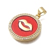 Brass Micro Pave Cubic Zirconia Pendants KK-D431-024B-G-2