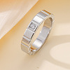 304 Stainless Steel & Cubic Zirconia Finger Rings FS-WG10832-11-2
