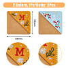 2Pcs 2 Colors Flower Pattern Felt Embroidery Bookmarks AJEW-HY0001-70-2