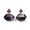 Natural Amethyst Perfume Bottle Pendants G-L623-08G-02-1
