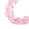 Faceted Natural Rose Quartz Gemstone Bead Strands G-J331-02-8mm-7