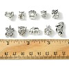 60Pcs 10 Style Tibetan Style Alloy European Beads TIBEB-FS0001-03-6