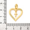 Brass Micro Pave Cubic Zirconia Pendants KK-U033-10G-01-3