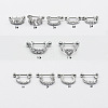 Titanium Steel Clear Cubic Zirconia Nipple Stirrups WG352FA-01-1