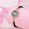 Alloy with Nylon Rope Slider Bracelets BJEW-Z156-02G-02-1