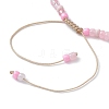 3Pcs 3 Color Natural Pearl & Glass Seed Braided Bead Bracelets Set BJEW-JB09534-5
