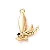 Brass Rhinestone Pendants KK-E793-09G-1