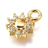 Brass Micro Pave Cubic Zirconia Pendants KK-D385-02G-03-2