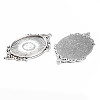 Tibetan Style Alloy Pendant Cabochon Settings X-TIBEP-R304-016AS-LF-2