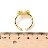 Brass Micro Pave Cubic Zirconia Open Cuff Rings RJEW-V009-11G-5