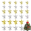 18Pcs 6 Styles Plastic Christmas Treetop Star Ornament AJEW-NB0008-02-1