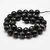 Faceted Natural Black Agate Beads Strands G-F447-6mm-H05-2