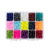 15 Colors Transparent Glass Beads FGLA-JP0001-01-8mm-2