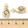 Brass Micro Pave Cubic Zirconia Pendants KK-F862-08G-3