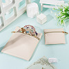 2Pcs 2 Styles Rectangle Square PU Leather Jewelry Gift Zipper Bags ABAG-TADJ0001-01B-5