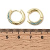 Brass Micro Pave Cubic Zirconia Hoop Earrings EJEW-K324-06G-5