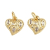 Brass Micro Pave Cubic Zirconia Pendants KK-A269-05G-1