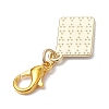 Playing Card Alloy Enamel Pendant Decoration HJEW-JM02607-5