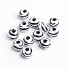 Chunky Bubblegum White and Black Acrylic Zebra Striped Style Heart Beads X-SACR-C020-42-2
