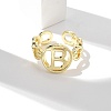 Brass Open Cuff Rings for Women RJEW-K289-01G-B-3